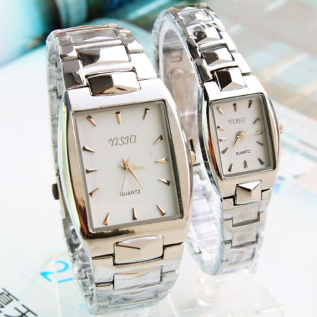  Homme Couple Montre Décontractée Quartz Grosses soldes Bande Charme Argent