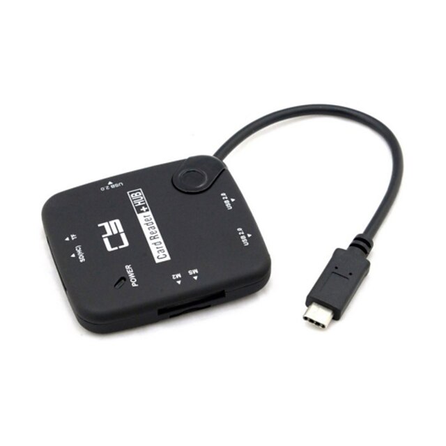  USB 3.1 Type C USB-с множественным 3-портовый концентратор& TF читатель SD мс карты для портативных ПК таблетки MacBook Поддержка