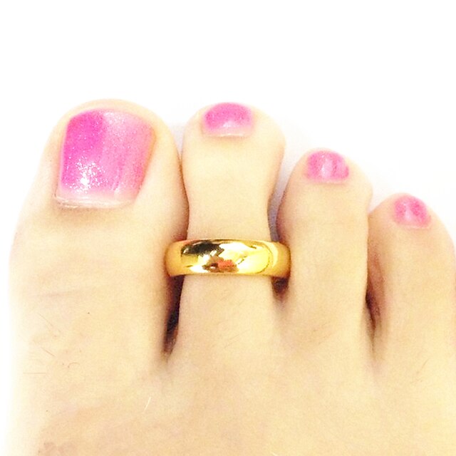  Toe Ring - Gold Plated Unique Design, Fashion Women's Golden Body Jewelry For Daily / Casual