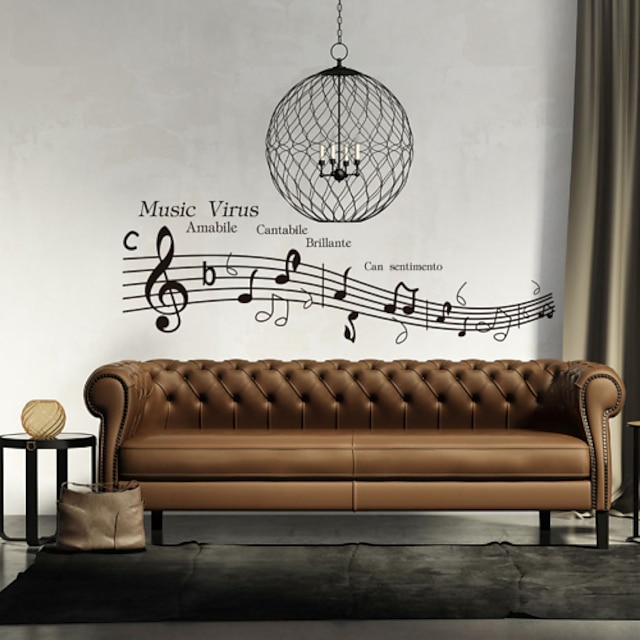 Wall Stickers Wall Decals, Style Music Virus English Words & Quotes PVC Wall Stickers