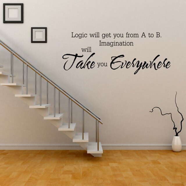  Wall Stickers Wall Decals,  English Words & Quotes PVC Wall Stickers