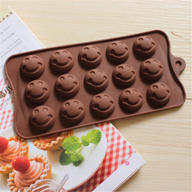  bakeware silikon smil ansikt formet bakeformene for sjokolade