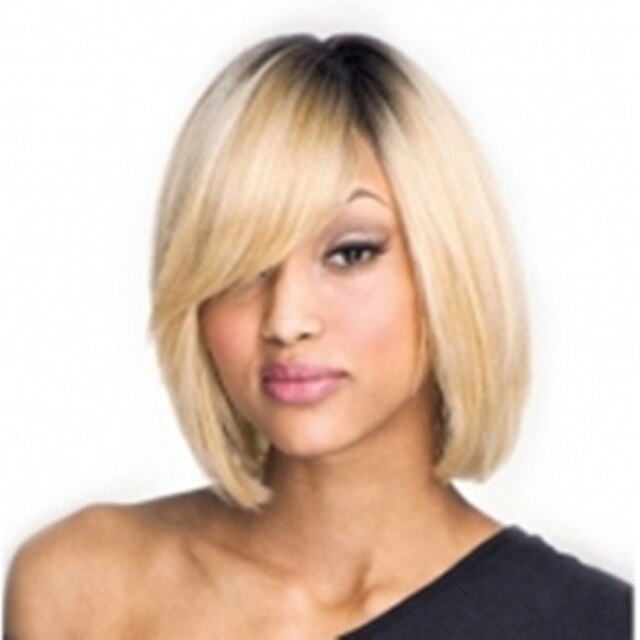  Synthetic Wig Straight Straight With Bangs Wig Rainbow Synthetic Hair Women's Multi-color