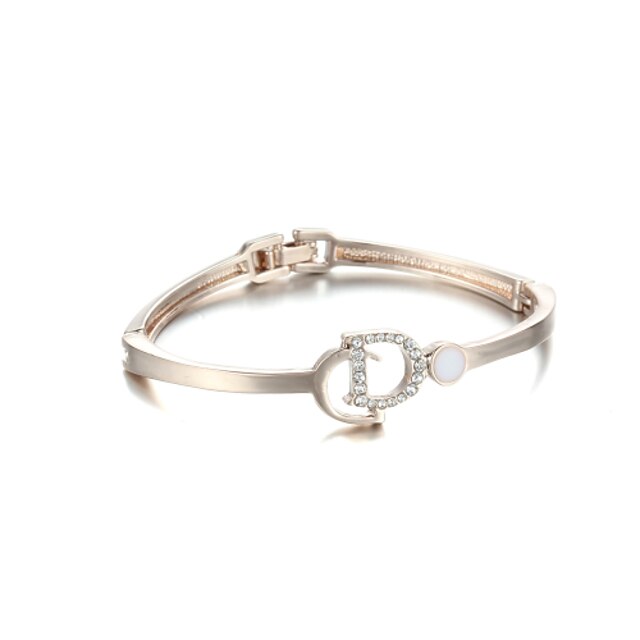 Sjewelry Girls Latest Style Alphabet Plating Rose Gold Bracelet