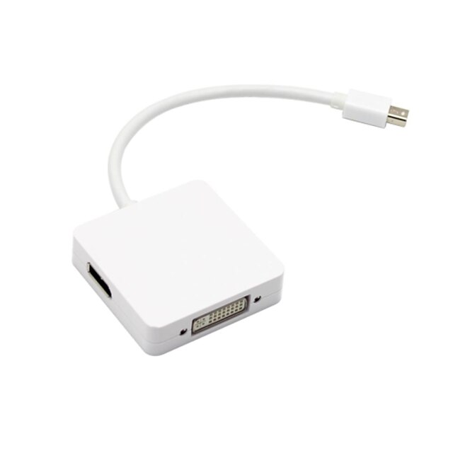  3 in 1 Mini Displayport Stecker auf HDMI-DVI (24 + 5) Displayport-Buchse Adapter-Kabel für Apple MacBook Pro MacBook Air