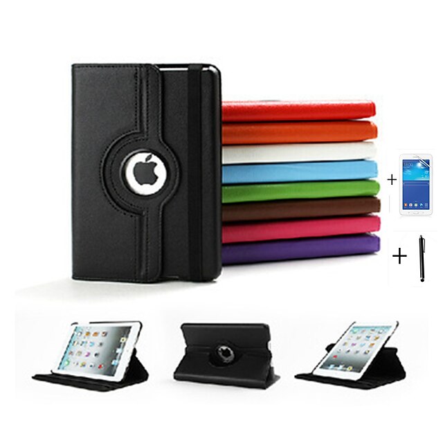  Case For Apple iPad Mini 3/2/1 360° Rotation / with Stand / Auto Sleep / Wake Full Body Cases Solid Colored PU Leather