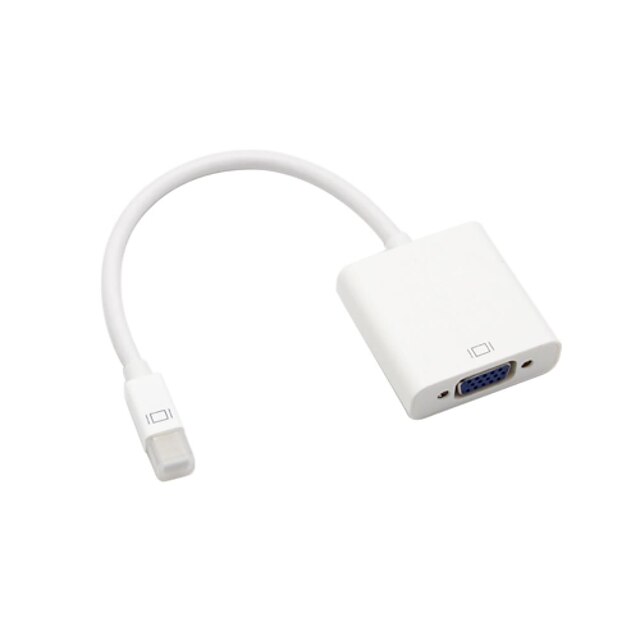  White Mini DisplayPort to VGA Female Adapter for MacBook 20cm