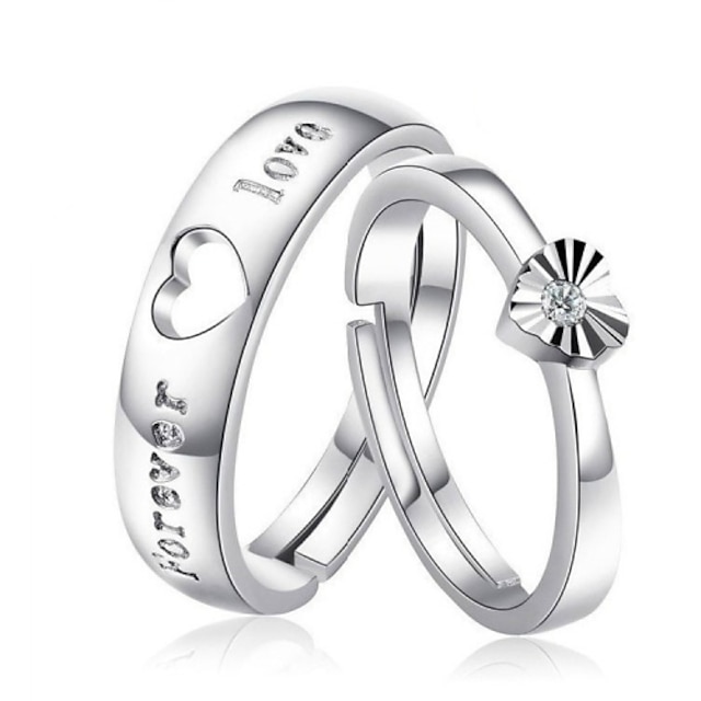  Love Story Women's Fashion 925 Silvering Ring(pair) Elegant Style