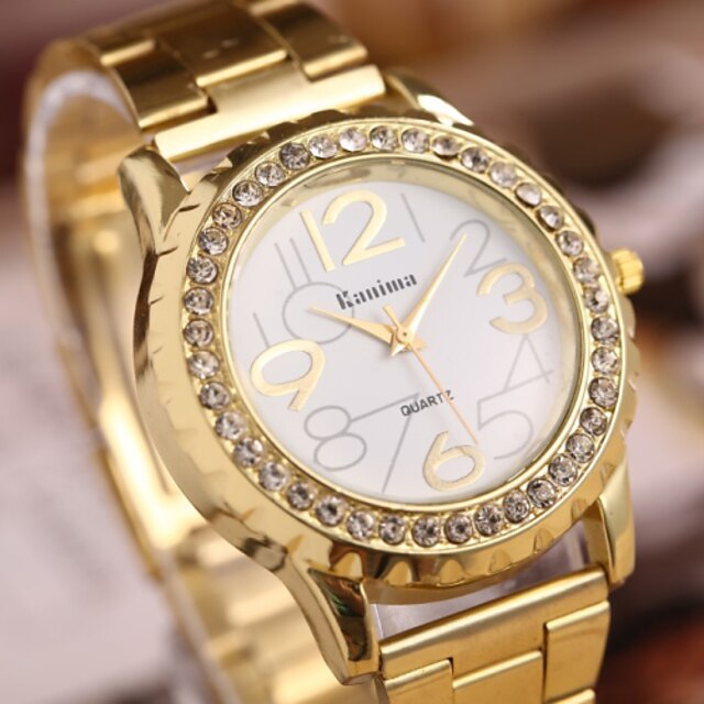  Per donna Orologio da polso Diamond Watch orologio d'oro Quarzo Oro vendita calda Analogico Donne Brillanti Casual Elegante - Oro Un anno Durata della batteria / SSUO 377