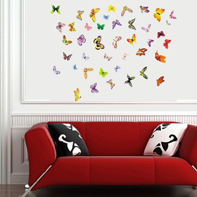  Animals Romance Wall Stickers Plane Wall Stickers Decorative Wall Stickers Material Re-Positionable Home Decoration Wall Decal