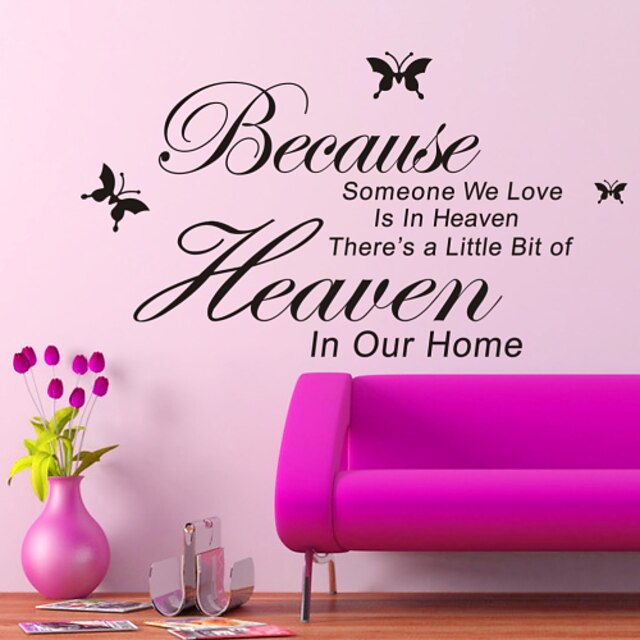  Because Someone We Love Is In Heaven Wall Decal Zooyoo8128 Decorative Removable Vinyl Wall Sticker