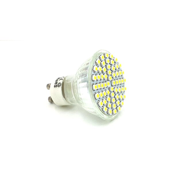  LED-spotlampen 300-320 lm GU10 60 LED-kralen SMD 3528 Warm wit 220-240 V / 1 stuks / RoHs / CE