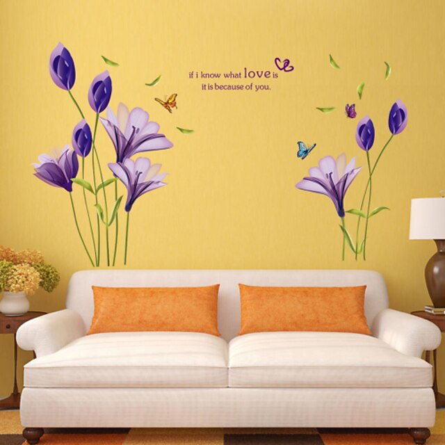  Cartoon Design Worte & Zitate Blumen Wand-Sticker Flugzeug-Wand Sticker Dekorative Wand Sticker,Vinyl Stoff Waschbar AbziehbarHaus