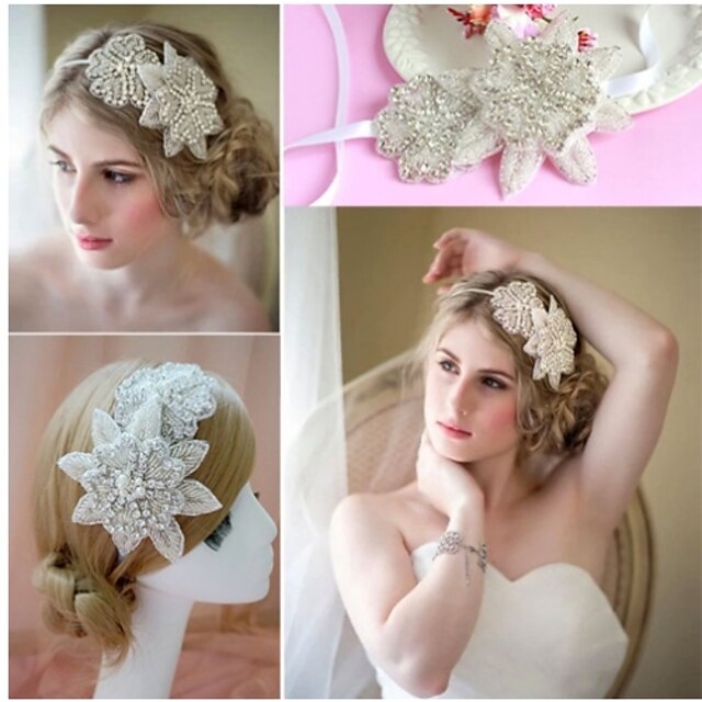  Pearl / Crystal / Fabric Tiaras / Headbands / Head Chain with 1 Wedding / Special Occasion / Party / Evening Headpiece