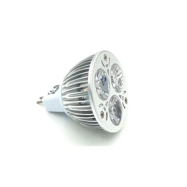  LED szpotlámpák 240-300 lm GU5.3(MR16) MR16 3 LED gyöngyök Nagyteljesítményű LED Természetes fehér 12 V / 1 db. / RoHs / CE