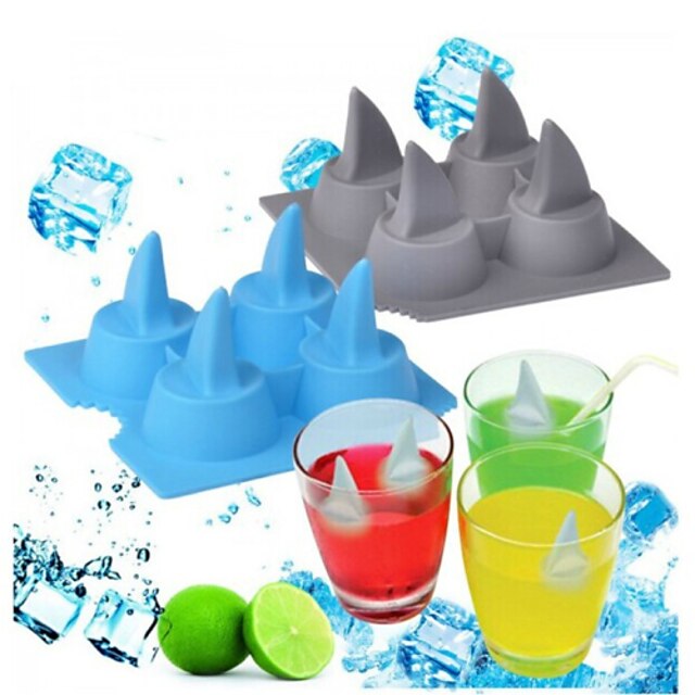  forma kreativní žraločí ploutev tvaru led zásobník (náhodné barvy)