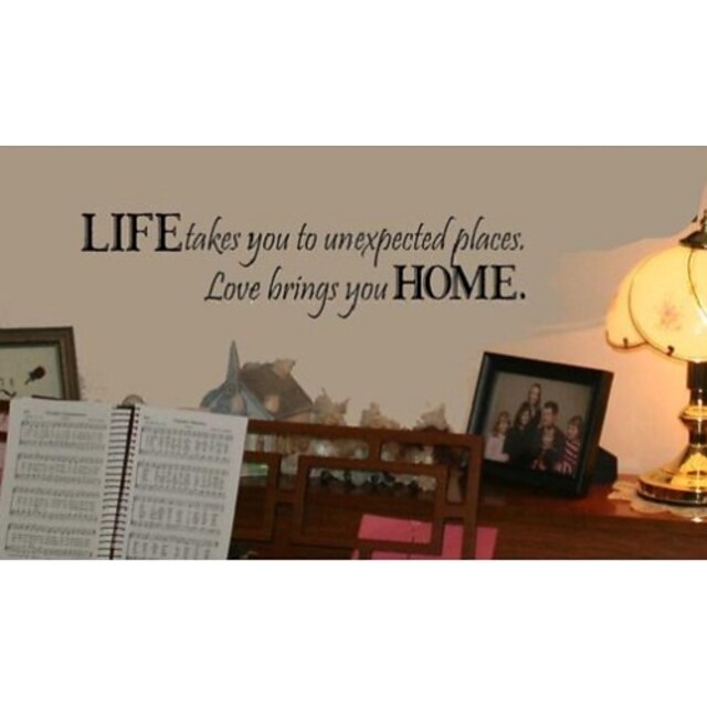  Life Takes You To Unexpected Places Quote Wall Decorative ZY8081  Adesivo De Parede Removable Vinyl Wall Stickers