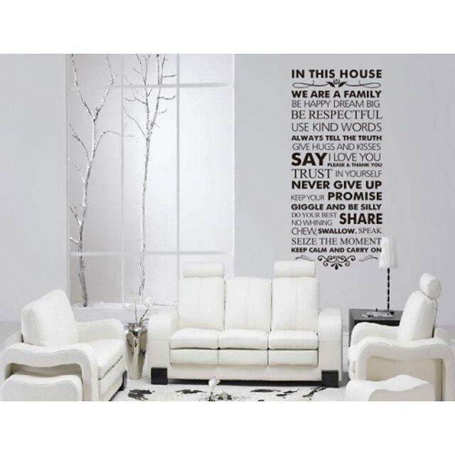  We Are Family Home Decoration Quote Wall Decal Zooyoo8084 Decorative DIY Removable Vinyl Wall Sticker