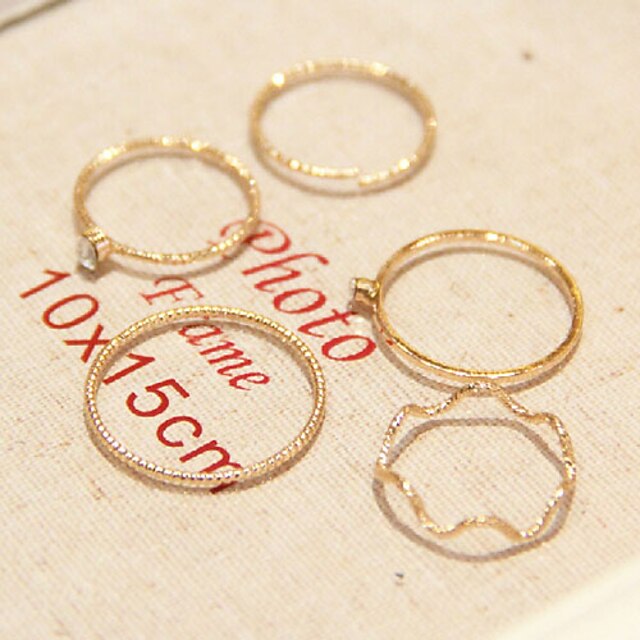  Women's Golden Imitation Diamond Alloy Ladies Personalized Unusual Daily Casual Jewelry / Rhinestone