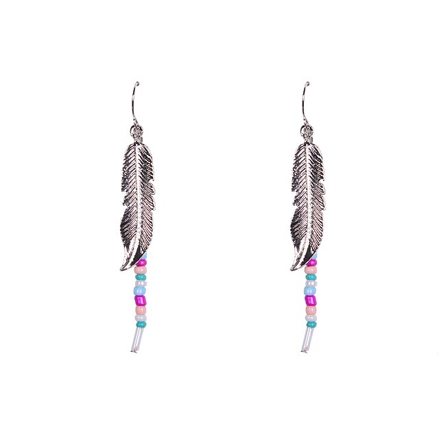 Women's Drop Earrings Feather Earrings Jewelry For Wedding Party Daily Casual Sports