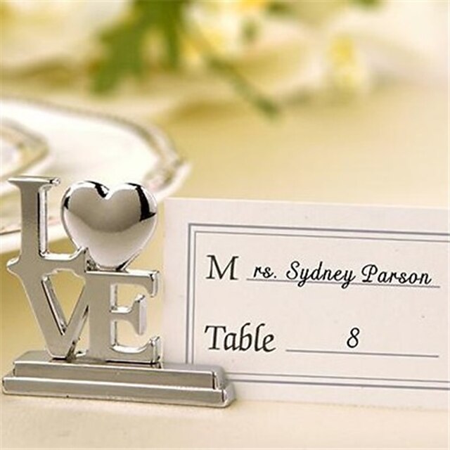  Zinc Alloy Place Cards / Place Card Holders / Table Number Cards Standing Style Poly Bag 4 pcs