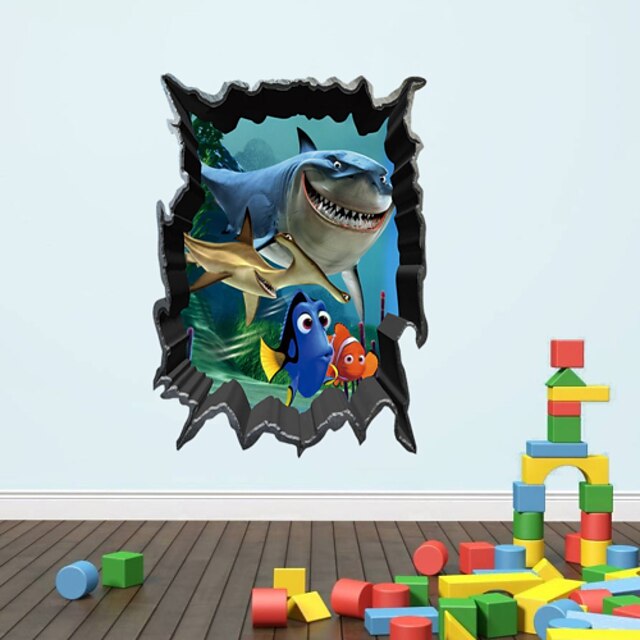  Декоративные наклейки на стены - 3D наклейки Животные / Мультипликация / 3D Гостиная / Спальня / Ванная комната