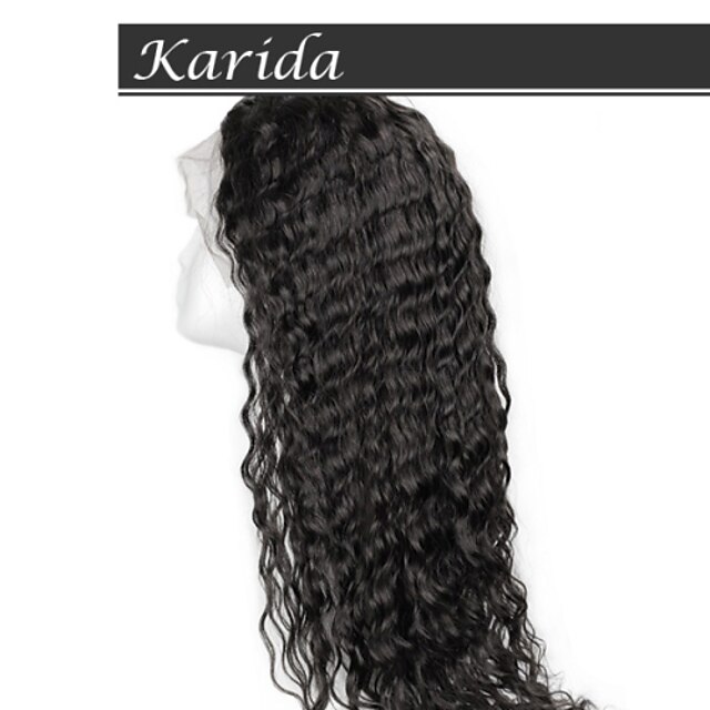  High Quality Virgin Human Hair Deep Wave Wig, Karida Hair Full Lace Virgin Human Hair Wig