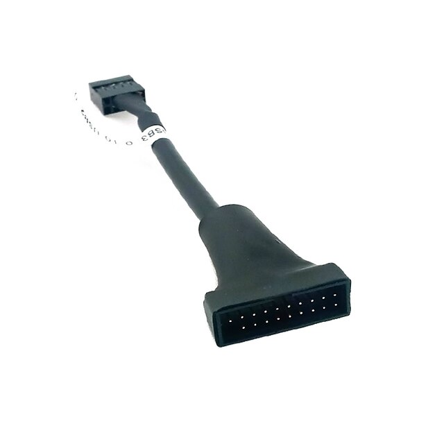  USB 3.0 20 ακίδων κατοικιών αρσενικό σε USB 2.0 9 pin μητρική πλακέτα θηλυκό καλώδιο προσαρμογέα μετατροπέα