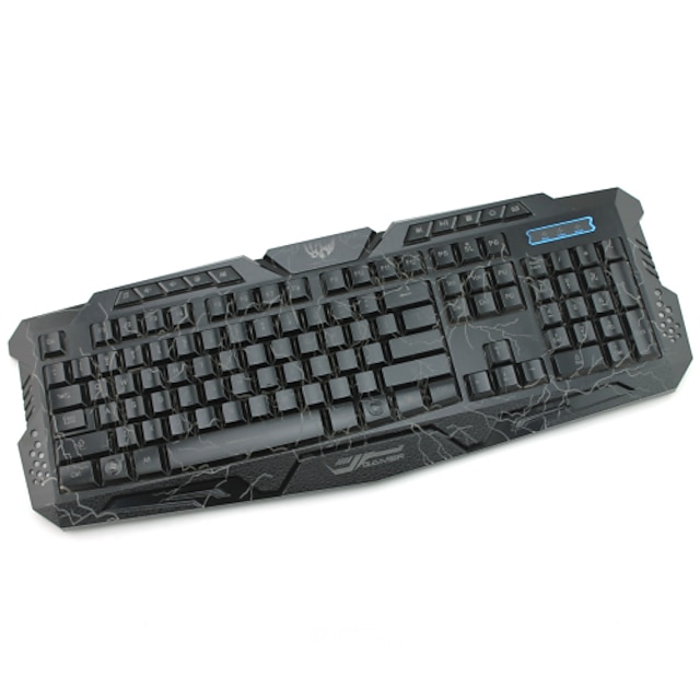  M200 USB-kablet Gaming tastatur Multimedia tastatur Gaming Selvlysende Multi farge baklys 114 pcs Keys