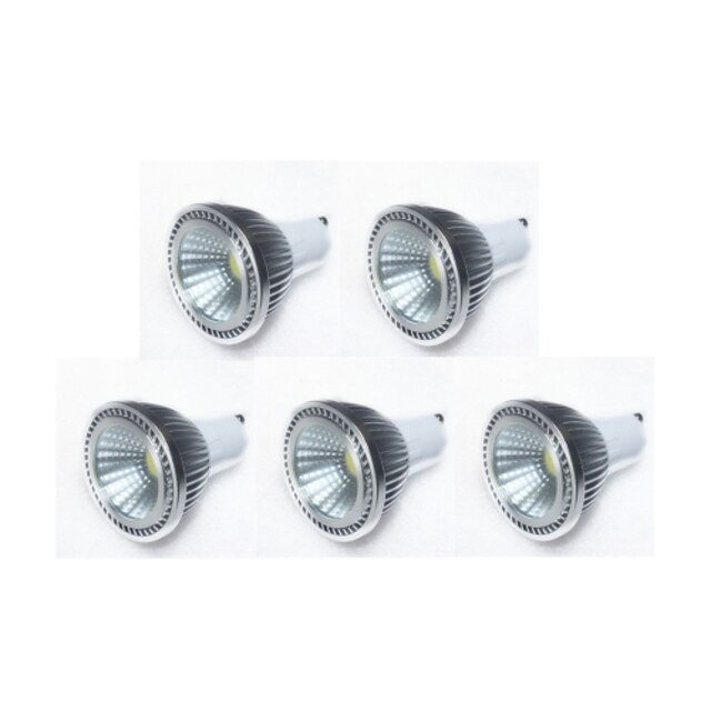  Lâmpadas de Foco de LED 550-600 lm GU10 MR16 1 Contas LED COB Regulável Branco Quente Branco Frio Branco Natural 220-240 V 110-130 V 85-265 V / 5 pçs / RoHs