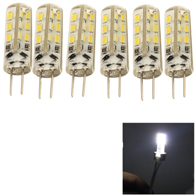  YouOKLight Ampoules Maïs LED 150 lm G4 24 Perles LED SMD 3014 Décorative Blanc Froid 220-240 V / 6 pièces / RoHs / CE