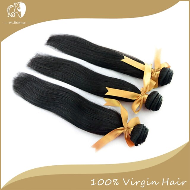  3 δεσμίδες Περουβιανή Ίσιο Κλασσικά Αγνή Τρίχα Υφάνσεις ανθρώπινα μαλλιών 12-14 inch Μαύρο Υφάνσεις ανθρώπινα μαλλιών Επεκτάσεις ανθρώπινα μαλλιών / 10A / Ίσια