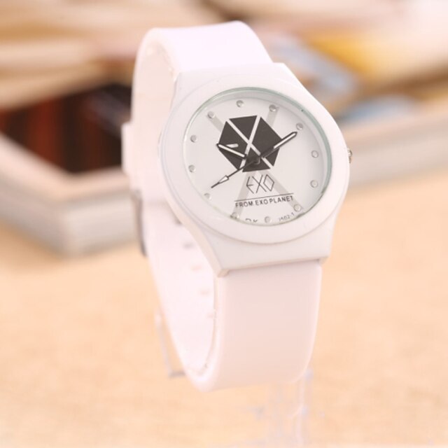  Women's Fashion Diamond EXO Quartz Analog Silicone Wrist Watch(Assorted Colors) Cool Watches Unique Watches Strap Watch