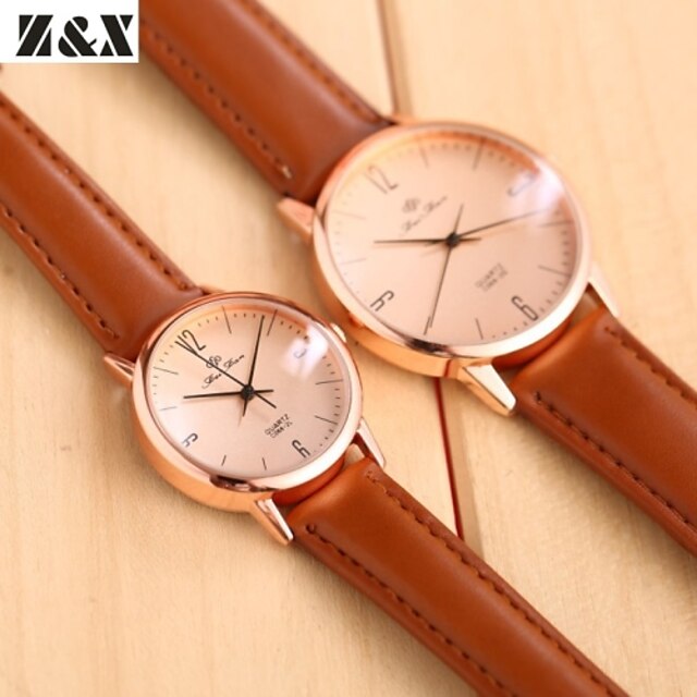 Couple‘s Fashion Diamond Simple Business Quartz Analog Leather Band Wrist Watch(Assorted Colors) Cool Watches Unique Watches