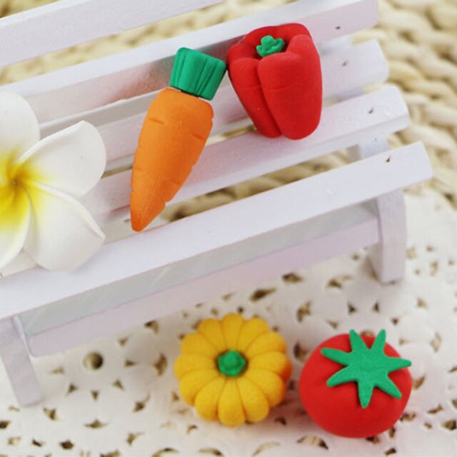  Cartoon Vegetable Assemble Rubber Eraser 