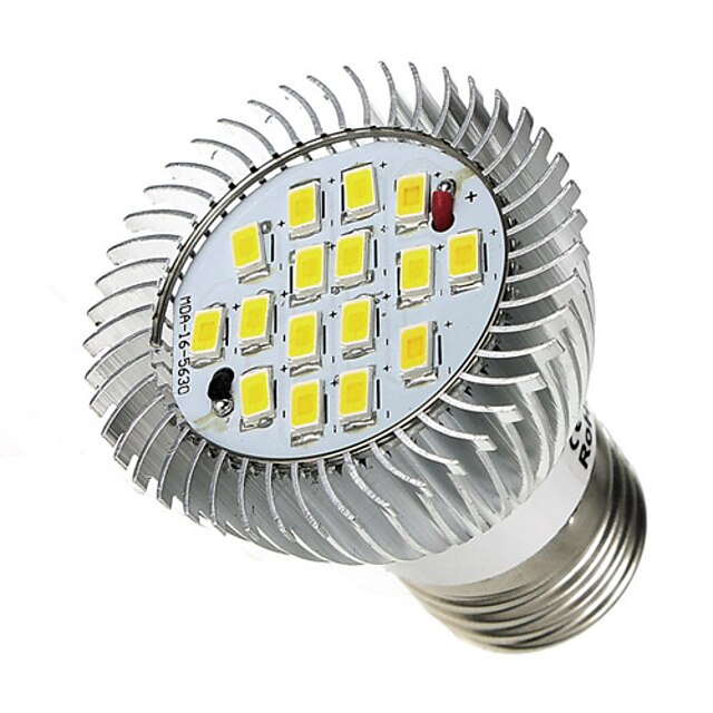  Spot LED 520-550 lm E26 / E27 16 Perles LED SMD 5630 Blanc Froid 85-265 V / 1 pièce / RoHs