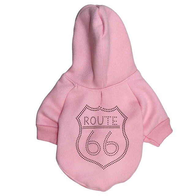  Cat Dog Hoodie Puppy Clothes Letter & Number Fashion Dog Clothes Puppy Clothes Dog Outfits White Blue Pink Costume for Girl and Boy Dog Cotton XS S M L