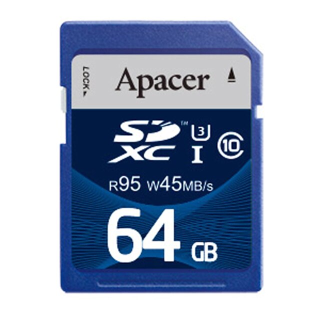  Apacer 64GB Tarjeta SD tarjeta de memoria UHS-I U3 Clase 10
