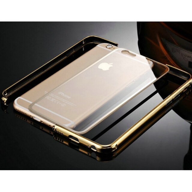  Funda Para Apple iPhone 6s Plus / iPhone 6s / iPhone 6 Plus Transparente Marco Antigolpes Un Color Dura Metal