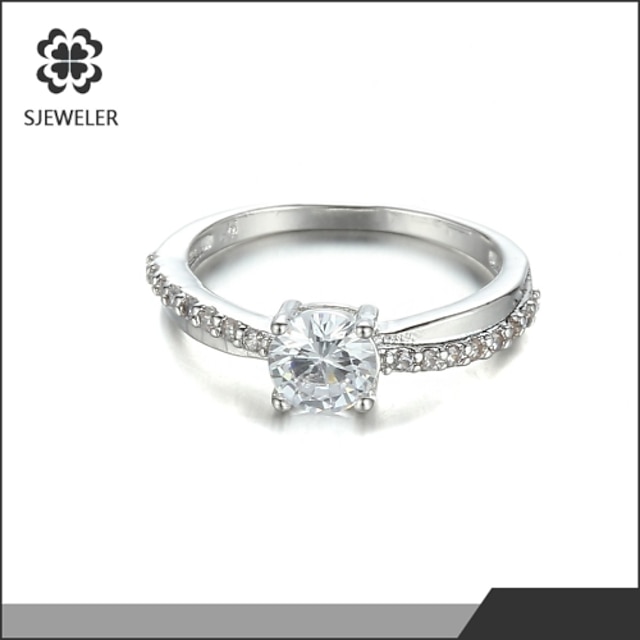  Duże pierścionki Modny Cyrkonia Powłoka platynowa Imitacja diamentu Biżuteria Na Ślub Impreza 1szt