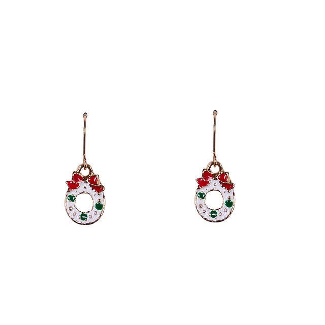  Drop Earrings Enamel Alloy Chrismas Jewelry Wedding Party Daily Casual Sports 2pcs