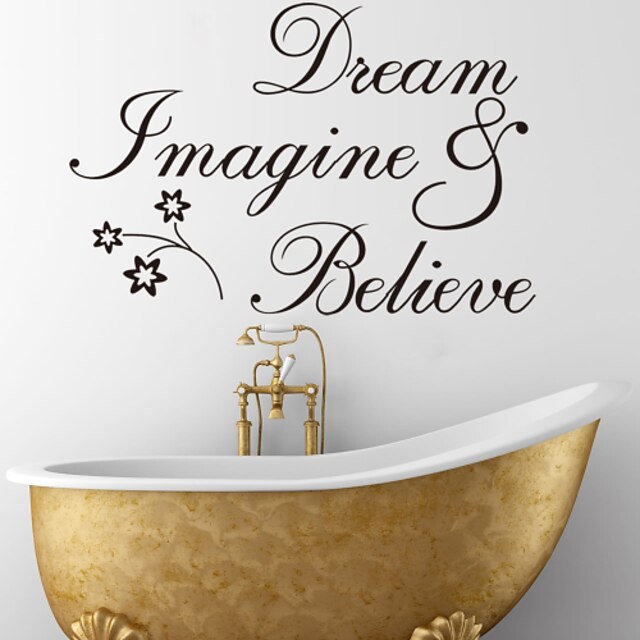  Dream Imagine And Believe Quote Wall Decal Zooyoo8182 Decorative Removable Vinyl Wall Sticker
