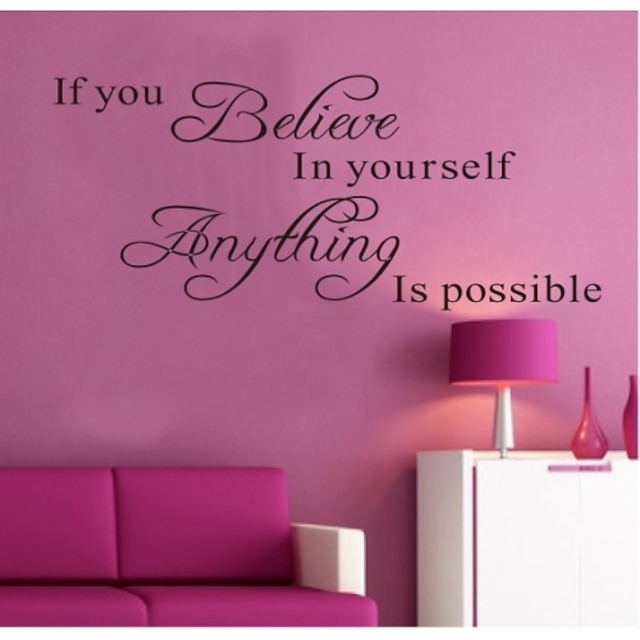  Words & Quotes Wall Stickers Plane Wall Stickers Decorative Wall Stickers, Vinyl Home Decoration Wall Decal Wall Decoration 1