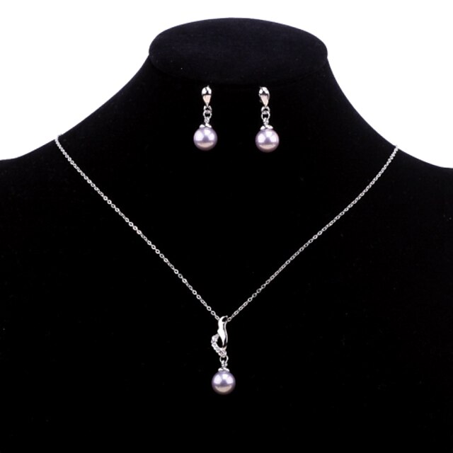  Women's Pendant Necklace Pearl Rhinestone Shell Necklace Jewelry For Wedding Party Daily Casual