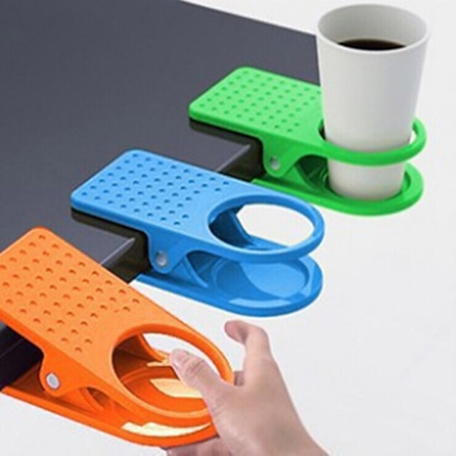  1 st modernt kreativt plastbordsglasklämma (slumpmässig färg)