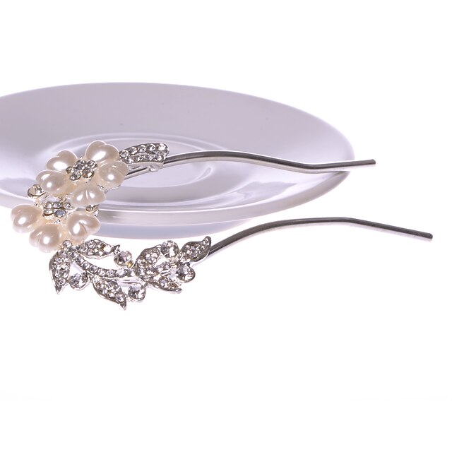 Alloy Hair Pin with 1 Wedding / Special Occasion / Casual Headpiece