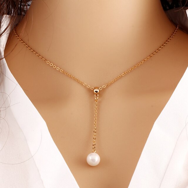  Wholesale Women Necklace European Style Pearl Chain Necklace