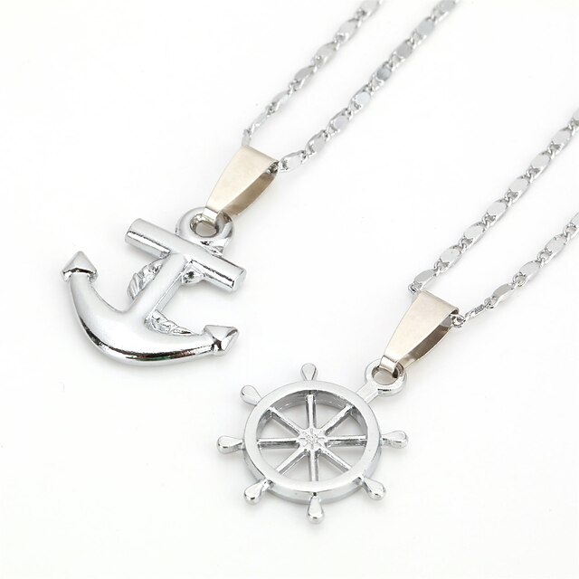  Pendant Necklace Anchor Alloy Necklace Jewelry For Wedding Daily Casual