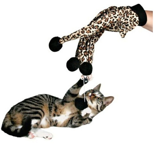  Interactive / Teaser Elastic / Leopard Cotton For Cat Toy