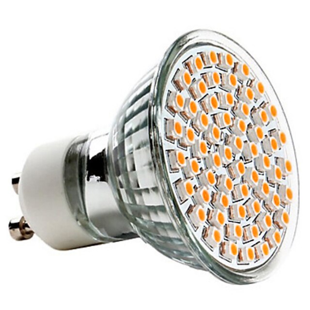  3 W LED-spotlights 250-350 lm GU10 MR16 60 LED-pärlor SMD 3528 Varmvit 220-240 V / CE